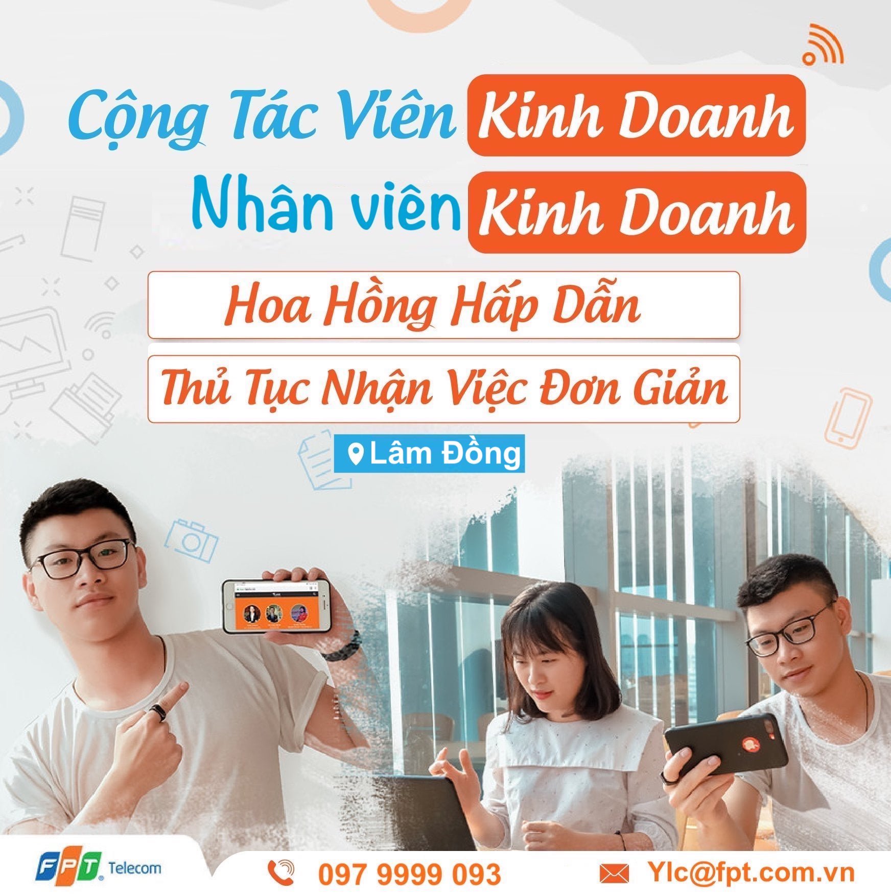 Tuyển dụng Lâm Đồng: nhân viên kinh doanh, ctv kinh doanh