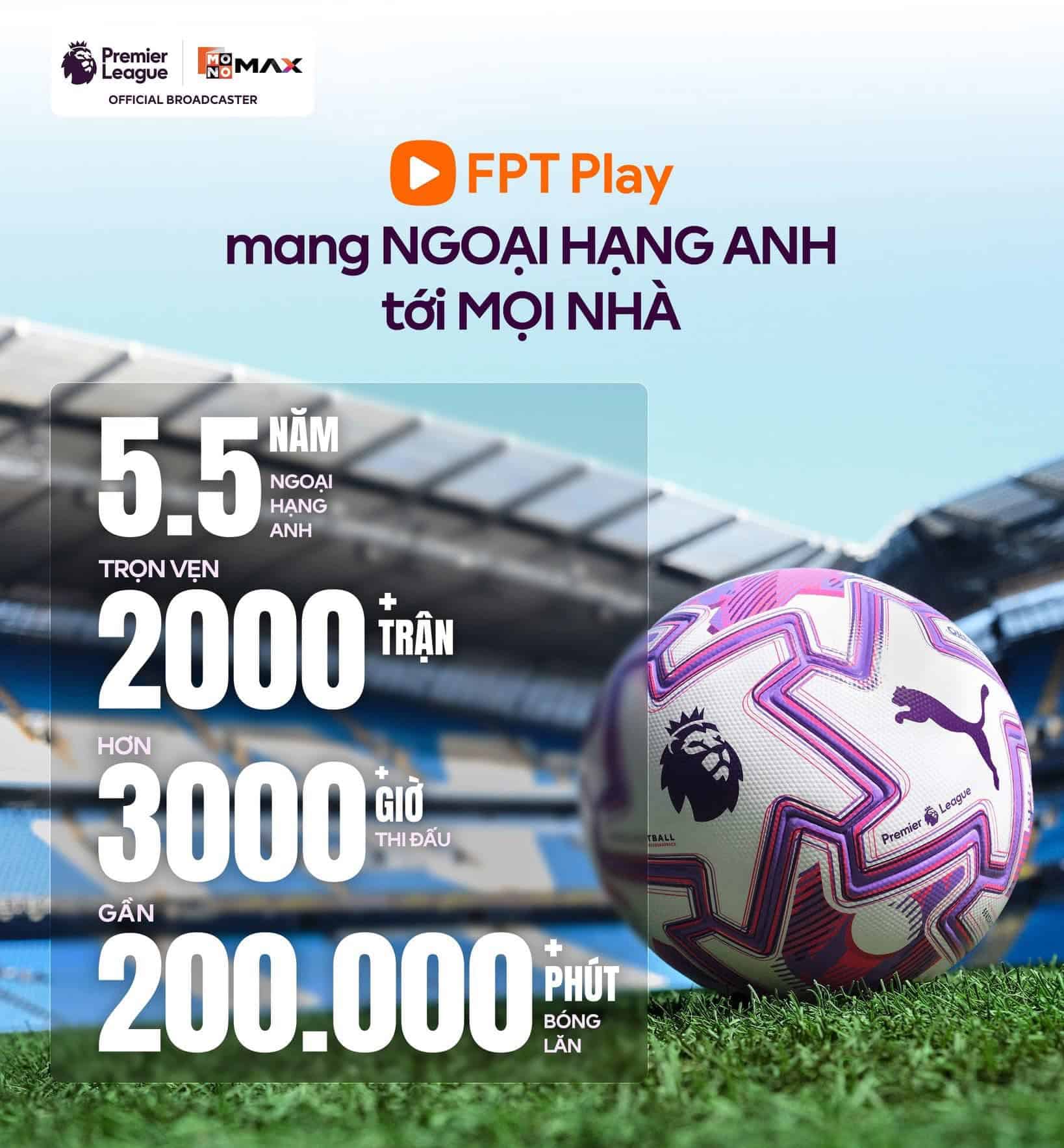 FPT Play Phát sóng đầy đủ các trận đấu mỗi vòng